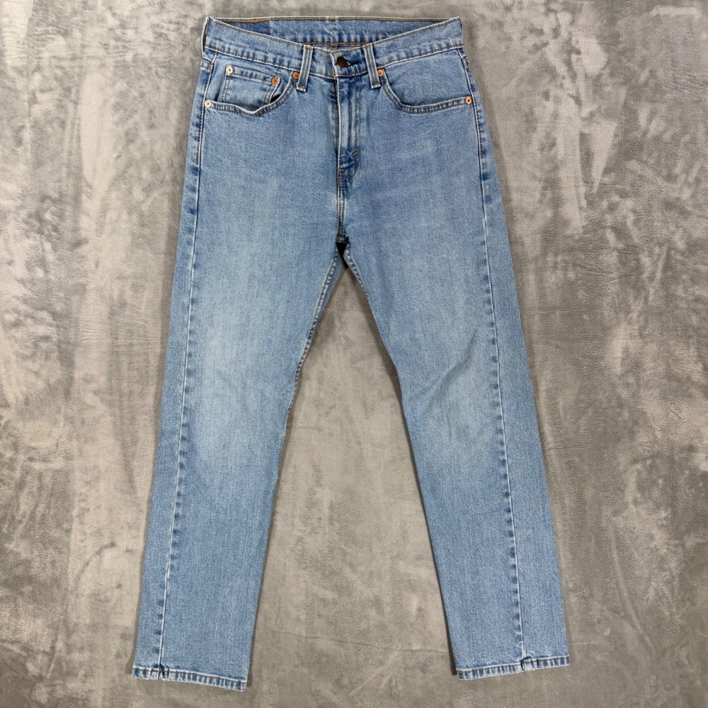 Levi's 505 Regular Fit Jeans Men's 31x30 Blue Light Wash Denim Pants Straight